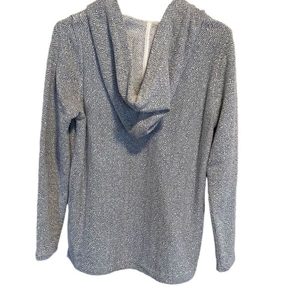 FAHERTY-Whitewater Baja Blue Hoodie V-Neck Pullover Oversized Beachy, Size Small - Picture 10 of 16